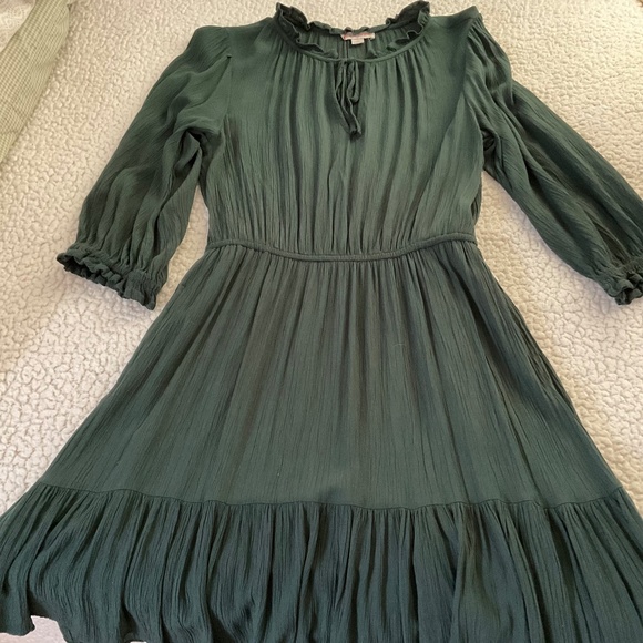 KNOX ROSE DARK GREEN HOLIDAY DRESS SMALL EXCELLENT - Picture 1 of 4